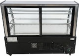thumbnail of Romux® Kühlvitrine für Konditorei Standgerät 2 Böden Gebogenes Glas Schwarz 600 Liter Umluftkühlung | Professionelle Vitrinen