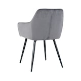 thumbnail of Möbilia Sessel, 2er-Set | mit Quadratsteppung | Bezug Samt | Beine Metall | B 59 x T 62 x H 83 cm | anthrazit – schwarz | 21020066 | Serie STUHL