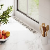 thumbnail of Türgitter Weiß RAL9010 Alu Stegblech 60mm x 300mm Lüftungsgitter pulverbeschichtet