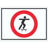 thumbnail of Skateboard fahren verboten Symbol Aufkleber A9 (37x52mm)