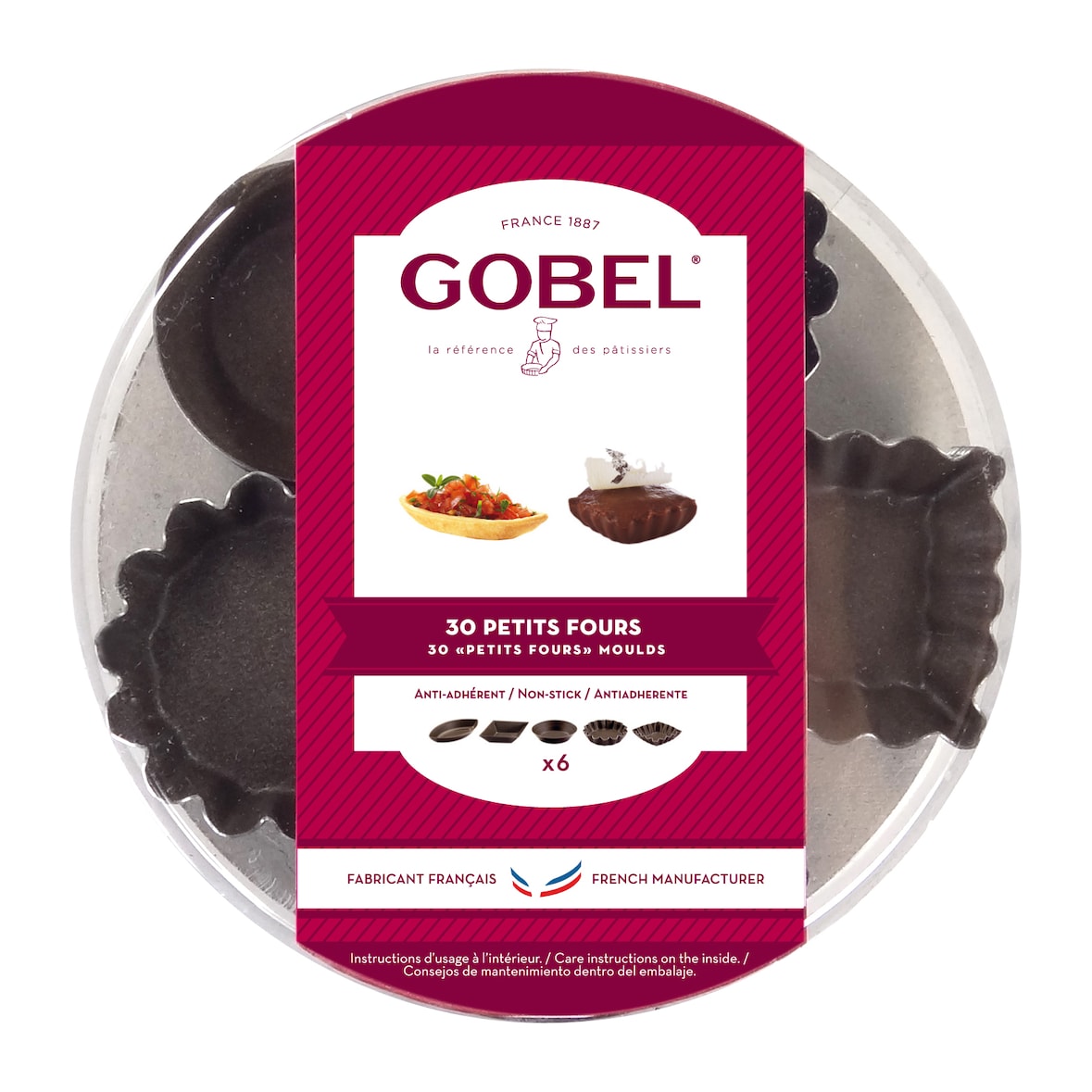Gobel - Petits-Fours-Förmchen, 30 Stück - Weißblech - antihaftbeschichtet - 285400