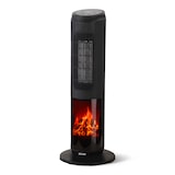 thumbnail of Elektrische Kachel met Sfeerhaard en Thermostaat 18-45 °C – Keramische Ventilatorkachel – Verwarming met Swingfunctie – Timer – Zwart - BREND BR-2222