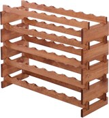 thumbnail of Weinregal VINOTECA FLEX PRO | HxBxT 65x84x28cm | 40 Flaschen auf 5 Ebenen | Massives Kiefernholz | Braun geölt