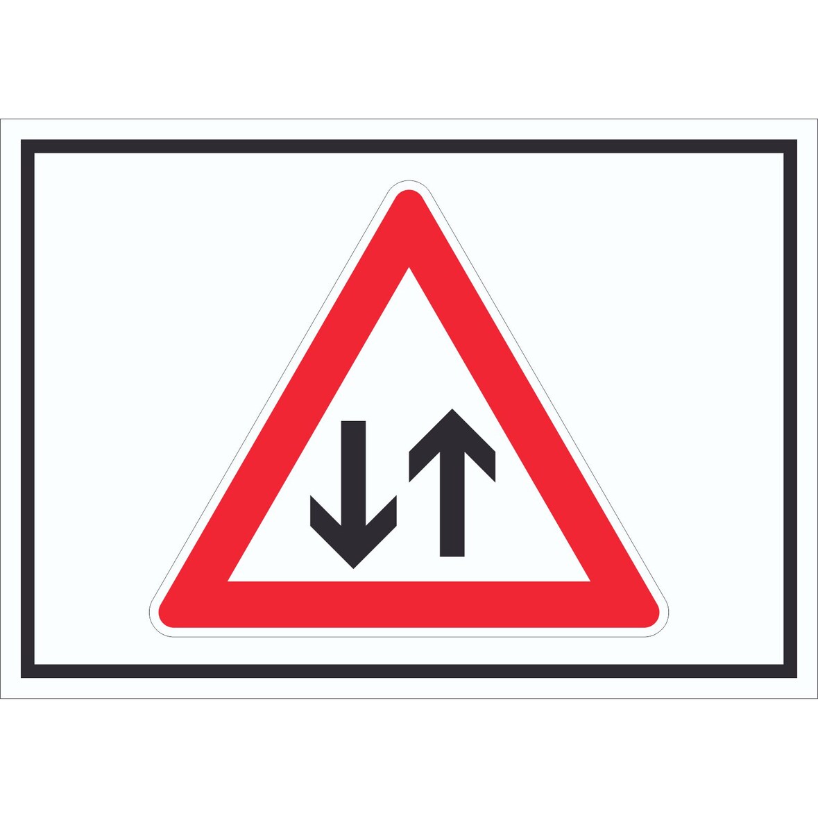 Schild Achtung Gegenverkehr Symbol A2 (420x594mm)