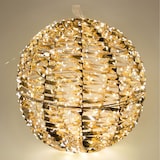 thumbnail of WellHome - Glänzende goldene Leuchtkugel-Dekoration mit 720 Mikro-LED-Lichtern Ø40cm