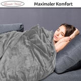 thumbnail of Kuscheldecke Anthrazit 220x240 cm Wolldecke Fleece extra weiche Wohndecke Sofa