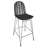thumbnail of SIT Möbel Barhocker | Sitzschale Rattan schwarz | Gestell Metall antikschwarz | B 49 x T 60 x H 110 cm | 05328-11 | Serie RATTAN