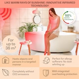 thumbnail of Hot Spot Crystal Flow Badheizer 45x82cm 36m² 2000W 5-40°C LED Verspiegeltes Glas