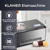 thumbnail of KLAMER 2-in-1 Eismaschine & Joghurtbereiter 2 L, 180 W Eiscrememaschine aus Edelstahl mit Kühl- und Heizfunktion, hausgemachtes Speiseeis mit selbstk…