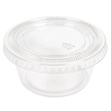 thumbnail of Taça Plástica Reutilizável RPET Molhos/Sobremesas 100ml 7,4×3,5cm c/ Tampa Pack 50 unidades – Take Away