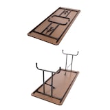 thumbnail of METRO PROFESSIONAL Inklapbare bankettafel, staal/spaanplaat, houtlook, 184 x 76 cm, bruin/zwart