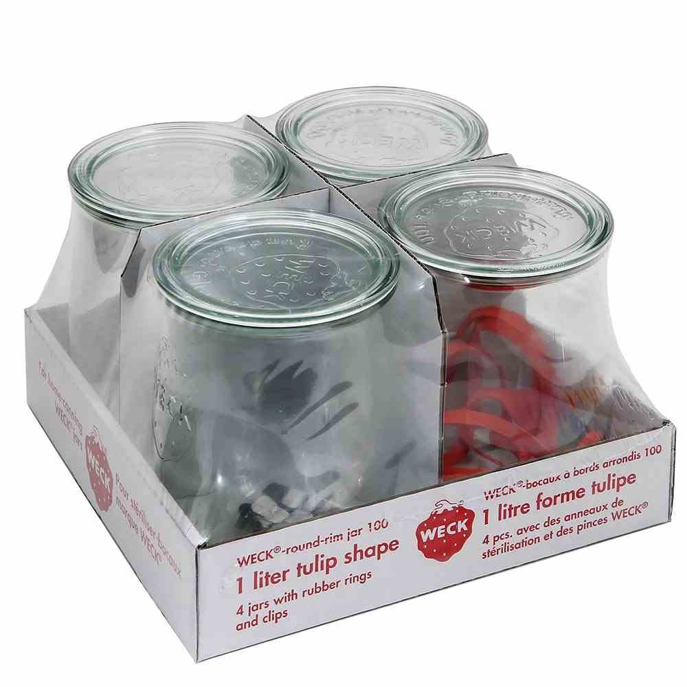 Tulpenform-Glas 4er-Tray 1 l