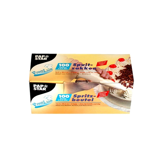 PAPSTAR 100 Spritzbeutel 0,4 l 30,5 cm x 16,2 cm transparent