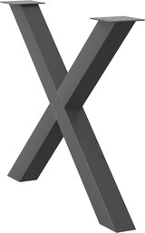 thumbnail of vidaXL Esstischbeine X-Form 3 Stk. Anthrazit 90x(72-73) cm Stahl