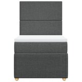 thumbnail of vidaXL Boxspringbett mit Matratze Dunkelgrau 100x200 cm Stoff