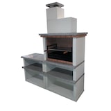 thumbnail of Module ARTICIMENTOS MAXI - Module en béton peint en blanc, plans de travail en pierre naturelle - 86x55x82cm