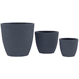 thumbnail of 3er Set Pflanzkübel rund 1 anthrazit