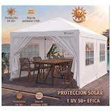 thumbnail of Pack 100 Carpas Plegables 3x6m Blanca XL 18m² - 5 Paredes Ventanas Puertas - Techo Oxford 210D Impermeable - Estructura Reforzada Bolsa