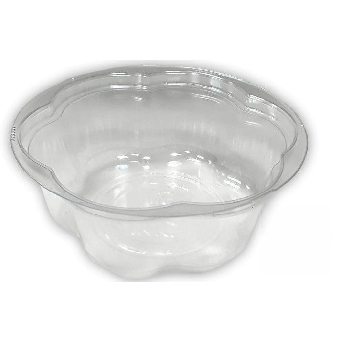 Envases de menús de plástico OPS de 360 ml+ tapa , para postres calientes y fríos OPS003