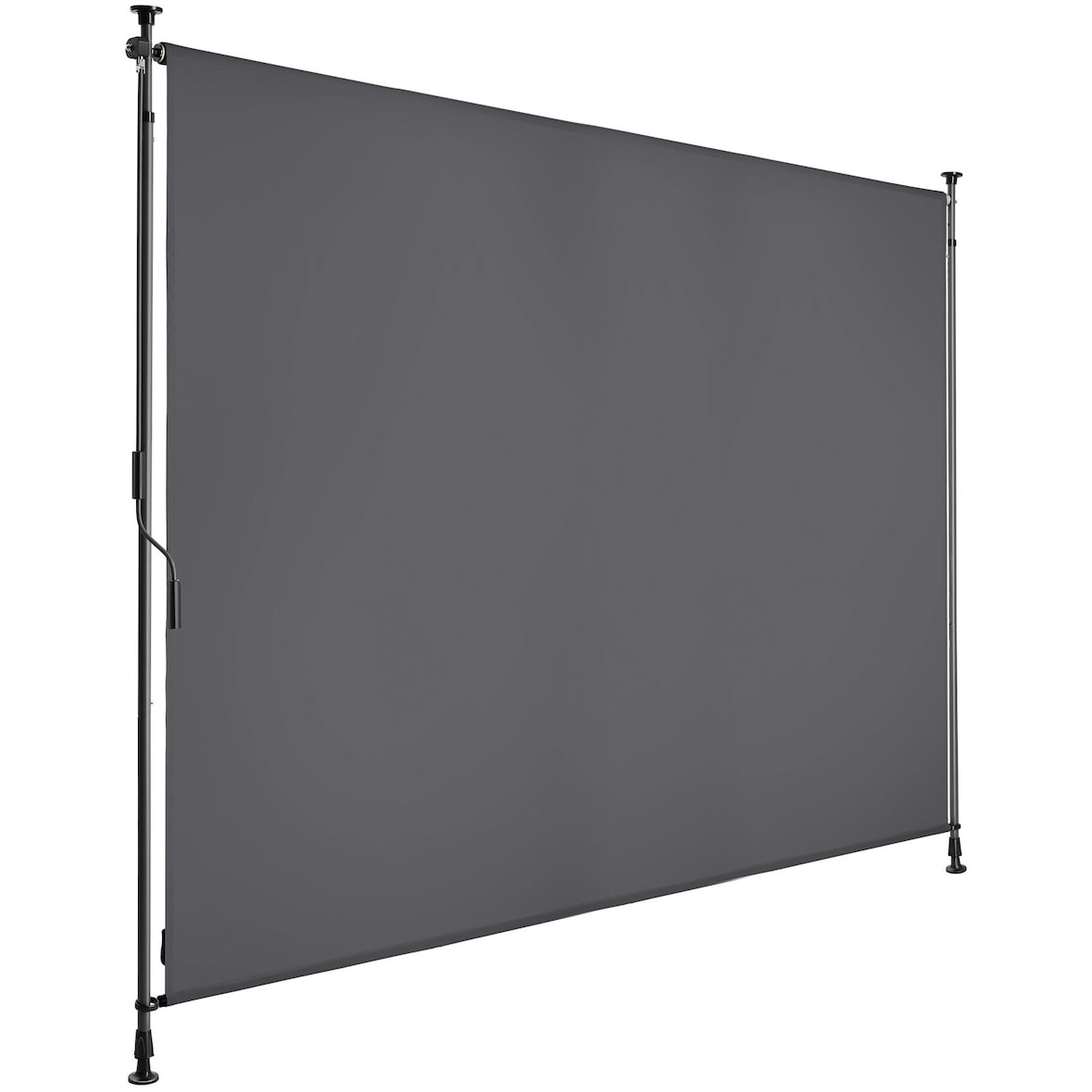tectake Toldo de pinza TAIJA con manivela manual - 200 x 310 cm gris oscuro