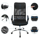 thumbnail of DASCK – Sedia da Ufficio Ergonomica con Schienale in Rete, Altezza Regolabile e Ruote Girevoli a 360° – Base Cromata e Braccioli Fissi