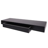 thumbnail of Wandregal HWC-H37, Schweberegal Wandboard Hängeregal Regal, Schublade Massiv-Holz 8x80x25cm ~ schwarz