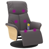 thumbnail of vidaXL Massagesessel mit Fußteil Grau Kunstleder