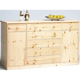 thumbnail of Kommode Highboard Anrichte Sideboard Kiefer natur 7 Schubladen, 2 Türen 90.50-31