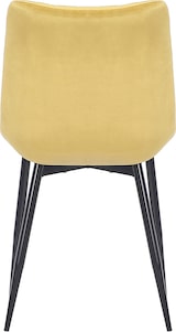thumbnail of Décoshop26 - Esszimmerstuhl x1 mit vertikalen Ziernähten mattschwarzen Metallbeinen und gelbem Samtsitz 10_0002331