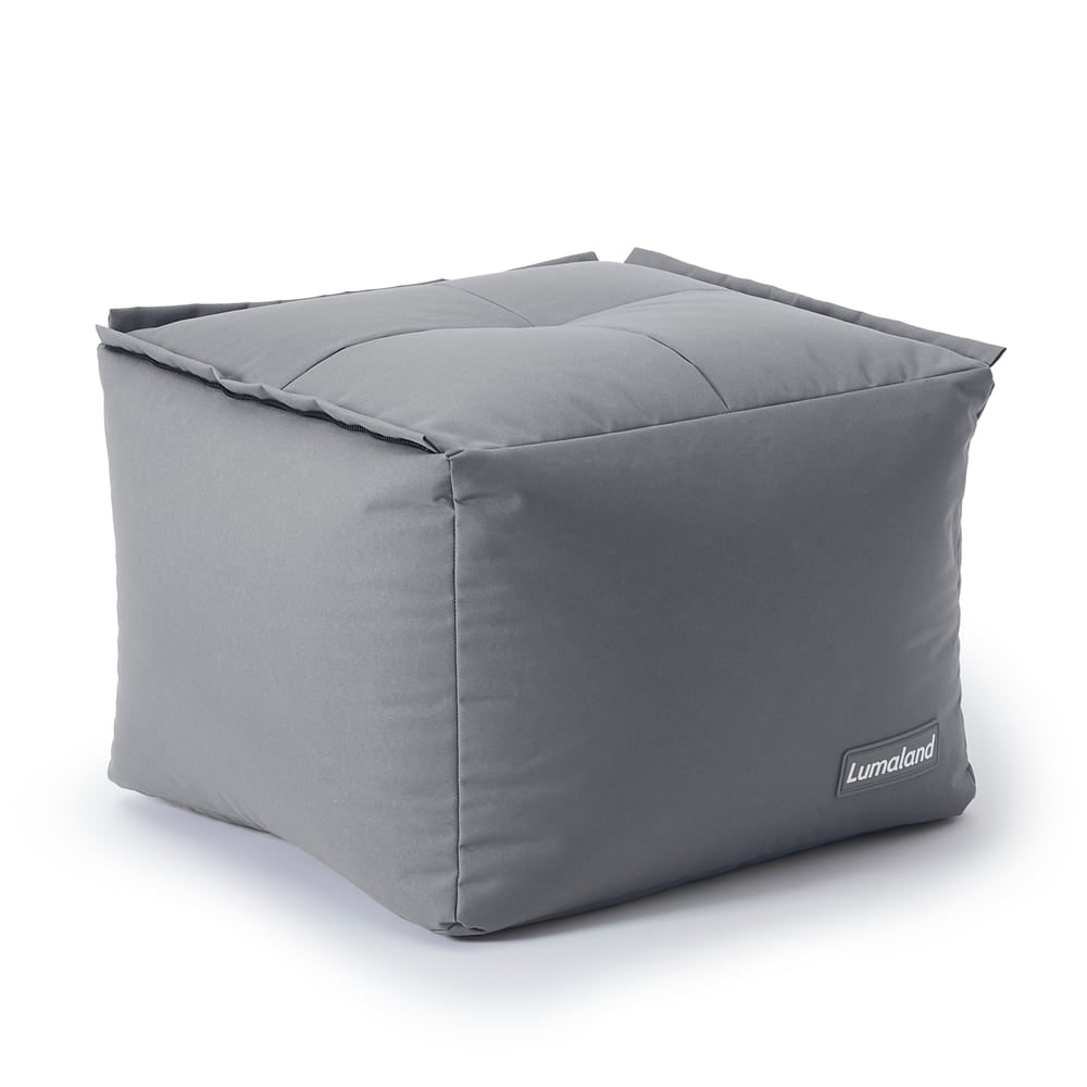 LUMALAND Sitzsack-Hocker - Kombinierbar mit Modularem System - 200 L - Grau