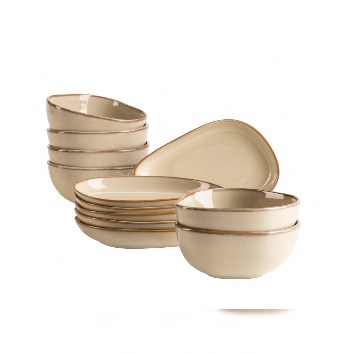 MÄSER Snacking-Set 12-tlg., SAND postsicher, Serie CORDELIA