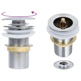 thumbnail of vidaXL Afvoer pop-up zonder overloop 6,4x6,4x9,1 cm chroomkleurig