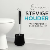 thumbnail of HGMD Toiletborstel Siliconen met Houder - Zwart – Wc Borstel - Toilet Borstel Houder – Sneldrogend, Stevig en Hygiënisch