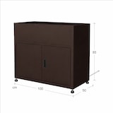 thumbnail of Armoire de rangement extérieur avec jardinière – Acier galvanisé marron