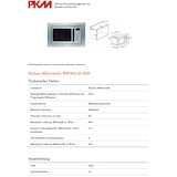 thumbnail of PKM Einbaumikrowelle MW800-20.8EB - Edelstahl 800Watt, 20 Liter