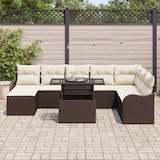 thumbnail of vidaXL Garten-Sofa-Set mit Kissen 9 pcs Braun Poly Rattan