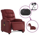 thumbnail of vidaXL Massagesessel Elektrisch Weinrot Kunstleder