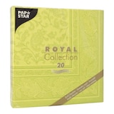 thumbnail of Serviettes "ROYAL Collection" pliage ¼ 40 x 40 cm vert anis Ornaments (160 unités) PAPSTAR