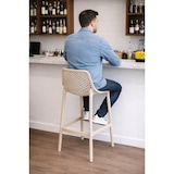 thumbnail of Gasfrit - Hoher Barhocker aus braunem Polypropylen 450 x 450 x 980 mm