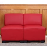 thumbnail of Divano modulare a 2 posti Couch Lyon, similpelle ~ rosso, senza braccioli