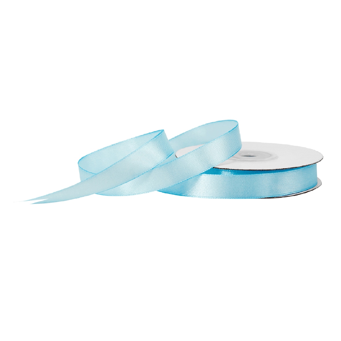 12mm Satinband 25m Schleifenband Geschenkband Deko Stoffband Bastelband Hellblau