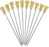 thumbnail of Conjunto de 10 Espetos Abacaxi 12cm Dourado