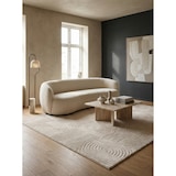 thumbnail of Teppich Kurzflor 3D-Effekt Modern Waschbar Strapazierfähig Esszimmer Flur OEKO-TEX Beige 160x230 cm Gekettelt – ILLER von Kadima Design