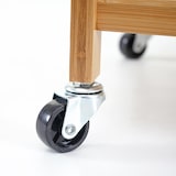 thumbnail of Carro HWC-D91, carro librería multiusos, 3 niveles bambú 76x46x38cm