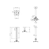 thumbnail of Dataflex Projektor Beamer Deckenhalterung 555 - 855 mm (52.582)