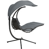 thumbnail of tectake Fauteuil suspendu Elaria avec pare-soleil et poche latérale - gris - 405123