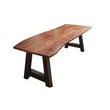 thumbnail of SAM® Esstisch Baumkante massiv Akazie nussbaum 220 x 100 A-Gestell schwarz ATHEN