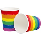thumbnail of 10 Becher Regenbogen mit Bio-Beschichtung Rainbow bunt