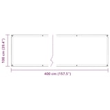 thumbnail of vidaXL Doorzichtig zeildoek met zeilringen 1x4 m polyethyleen