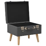 thumbnail of Helloshop26 - Banquette pouf tabouret meuble tabouret de rangement 40 cm gris foncé tissu 3002158